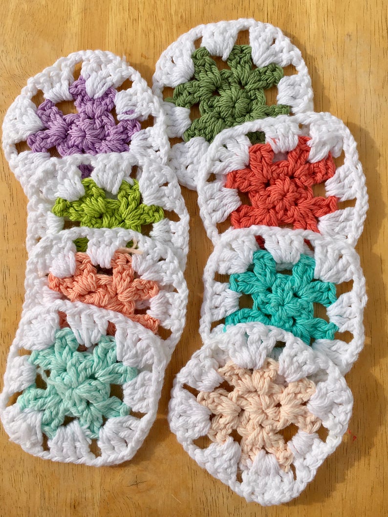 Spring Placemats Trivets Coasters Aqua Coral Lavender Green Etsy