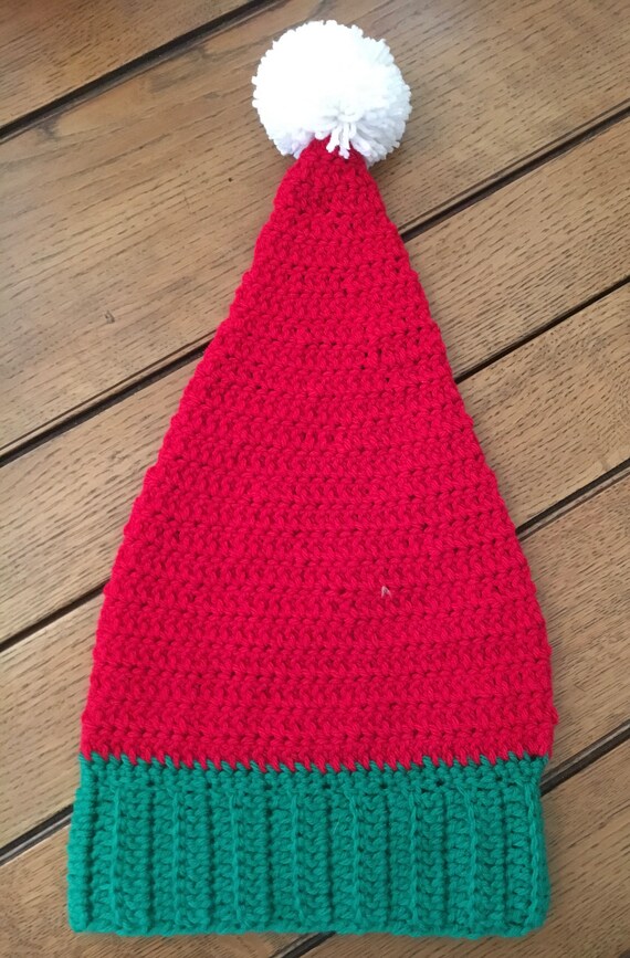 green and white santa hat