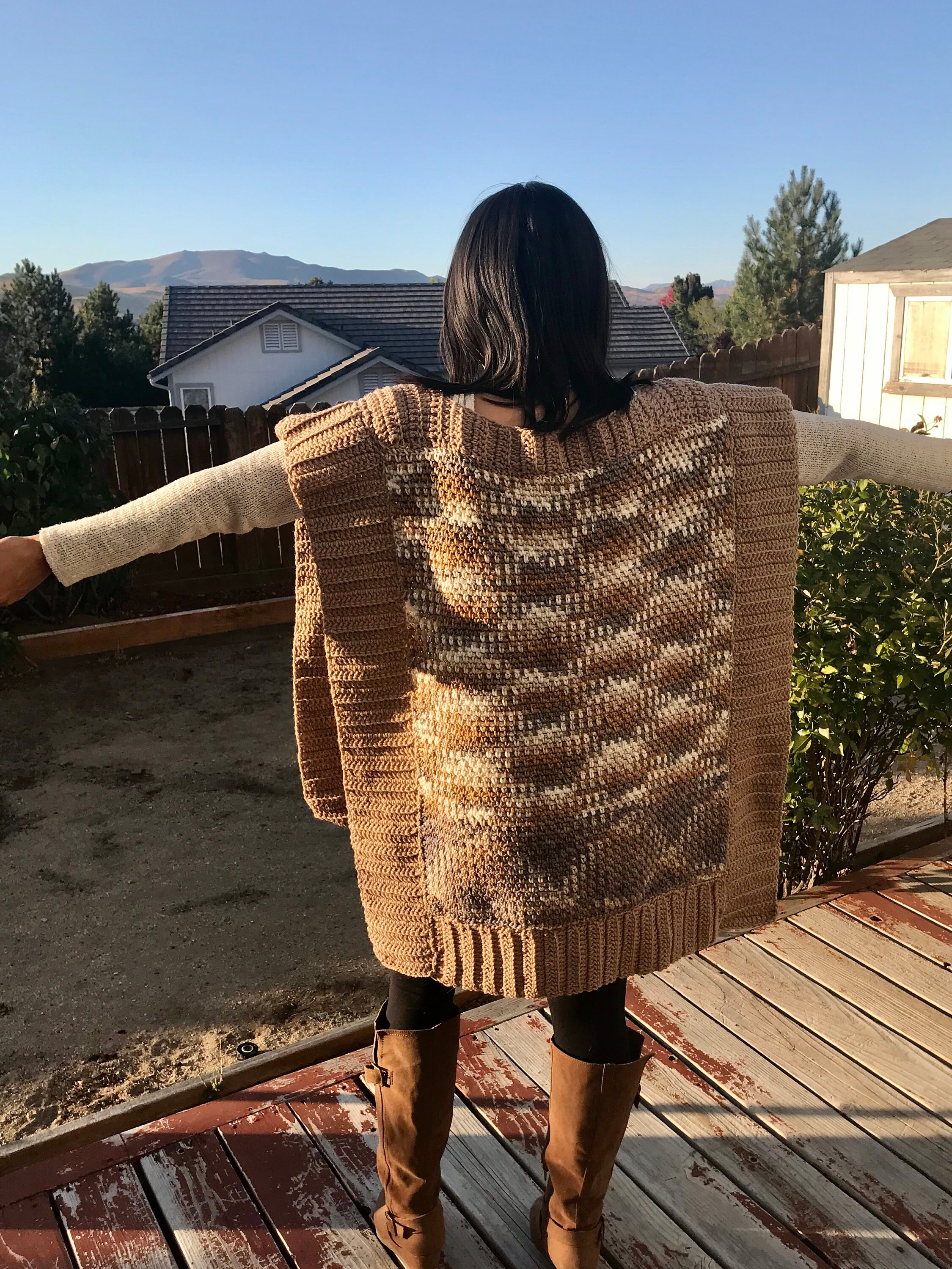 Terri Triangle Poncho in Beige main image 0