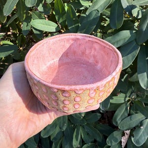 Ceramic pink pinch pot bowl