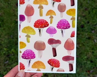 Mushrooms 5x7 art print