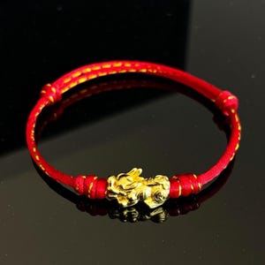 Red String Bracelet | Pixiu  Feng Shui Wealth Lucky Bracelet | Adjustable Protection Cord Jewelry Gift