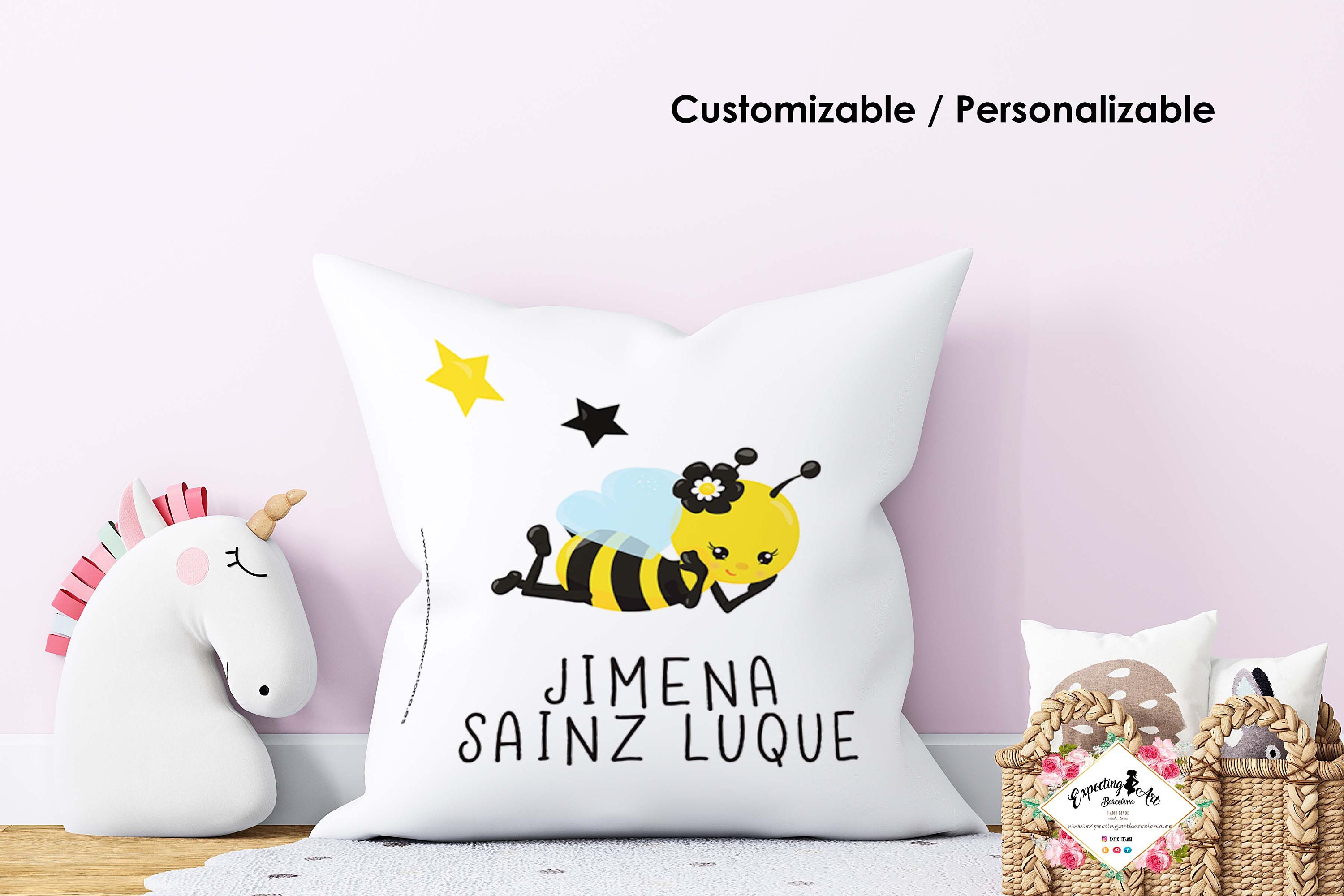 Personalised Cushion Girls Bedroom decor Baby's nursery