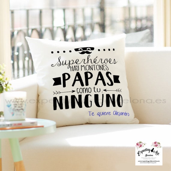 Cojín día del padre Almohadón personalizado con nombre - Etsy España