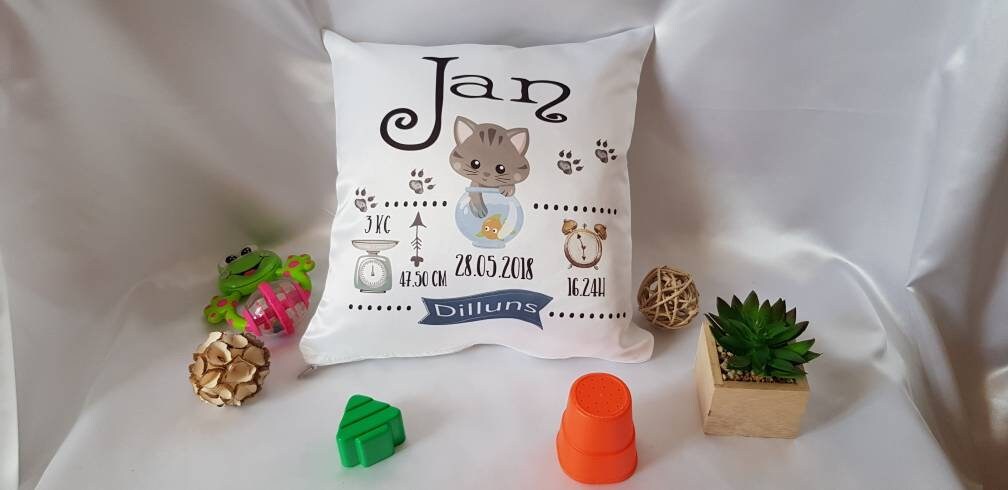 Model Cushion Jan Baby Cat Baby Shower Baby Pillow Pillow For
