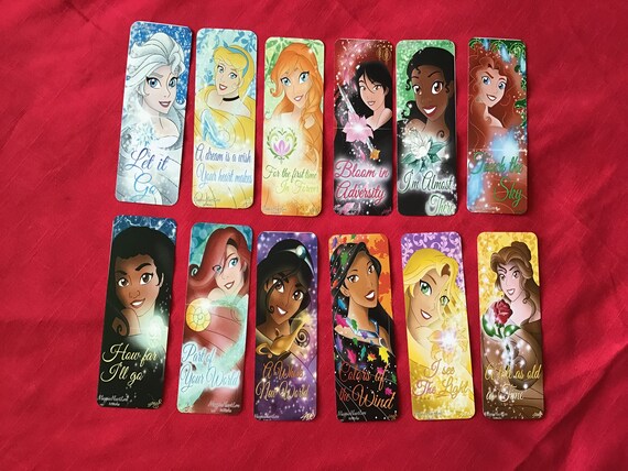 disney princess bookmarks etsy