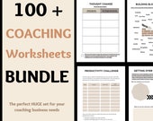 100+ Coaching Worksheets Bundle, Coaching Canva Templates, Editable Coaching Tools, Coach Template Bundle, Printable Coach Worksheets