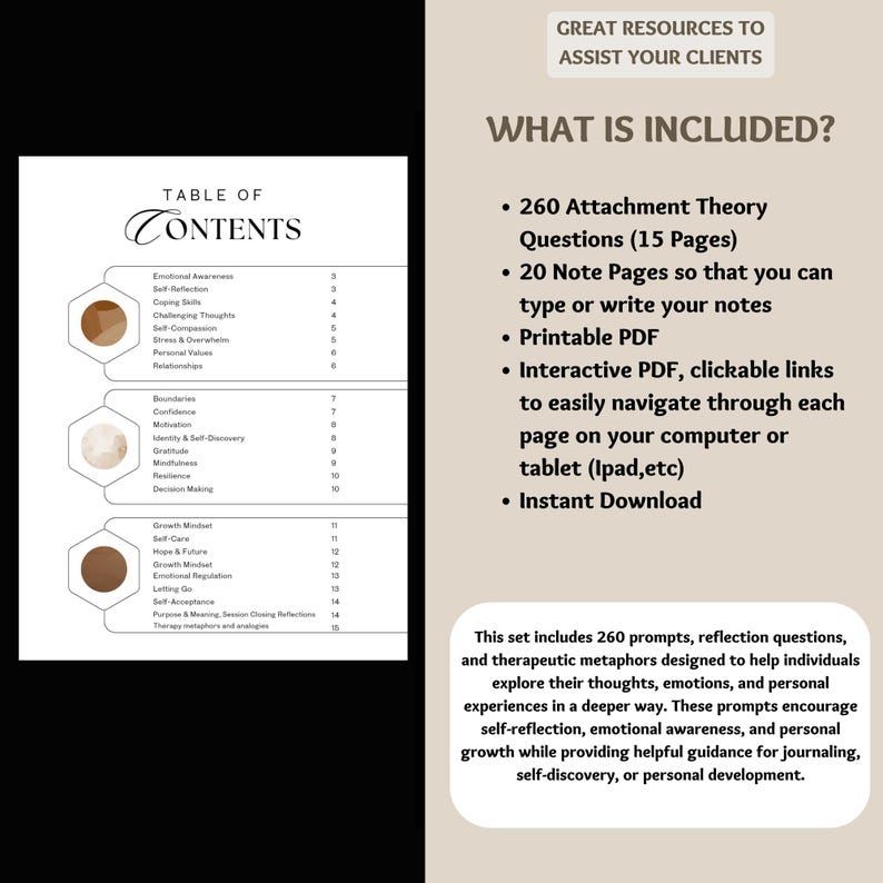Counselor One-Liners Therapy Questions Cheat Sheets, Client Conversations Reflection Prompts Session Scripts, Counseling & Therapists PDF image 2