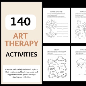140 Schede di lavoro di arteterapia Salute mentale Apprendimento socio-emotivo Autostima Coping Assistenza sociale Terapeuta per adolescenti Consulenza per bambini CBT DBT