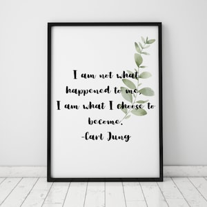 Carl Jung Quote Therapy Wall Art Print, Therapy Office Decor, Psychology Counseling Art, Cognitive Behavioral Therapist Printable Download