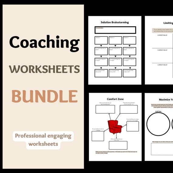 Coaching Worksheets Bundle, Coaching Canva Templates, Editable Coaching Tools Templates, Coach Template Bundle, Printable Coach Worksheets