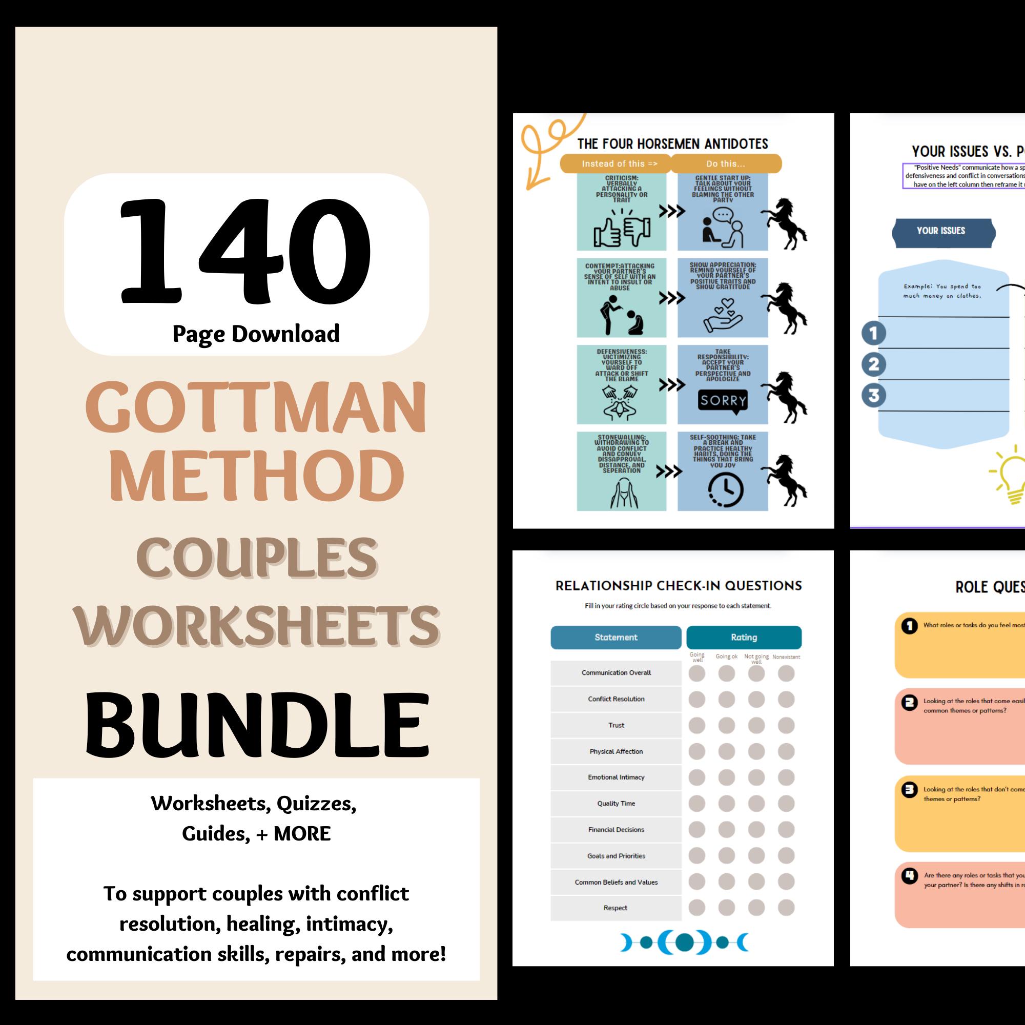 Gottman worksheets - etsy
