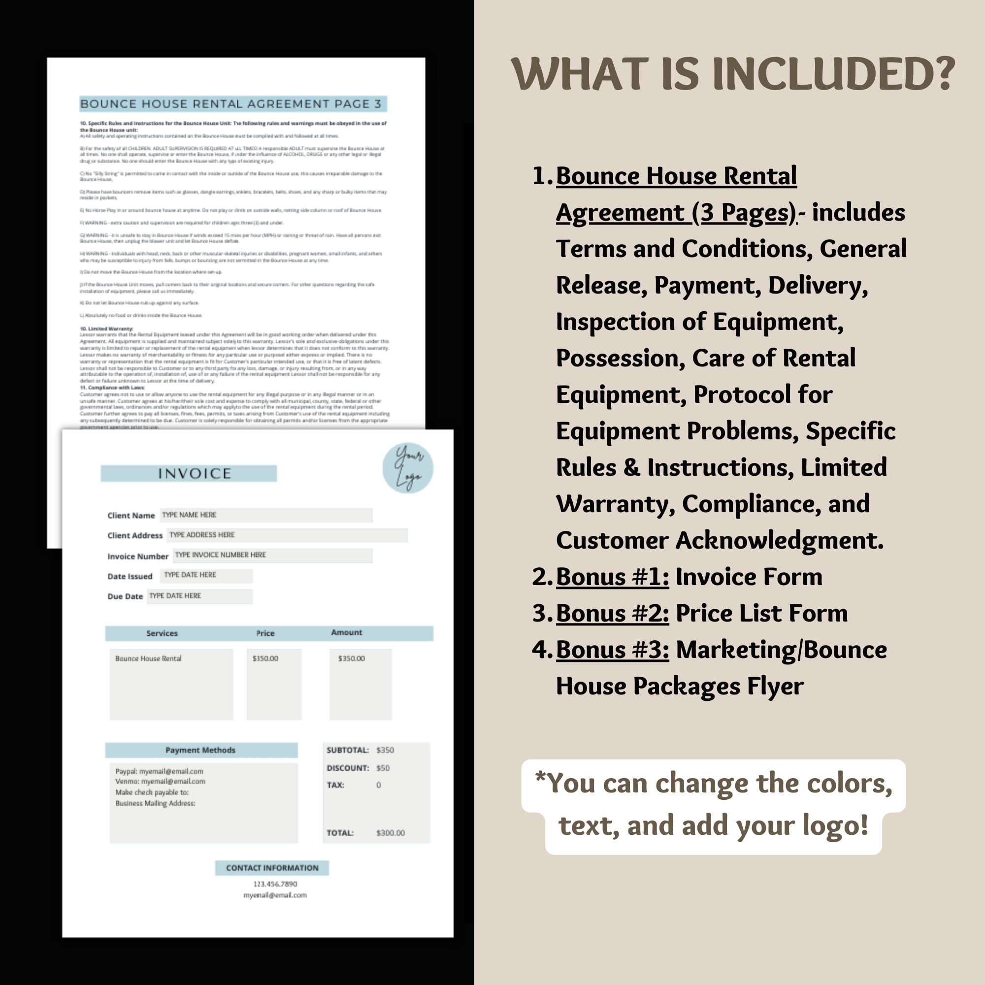 Image 6 for Bounce House Rental Agreement Template