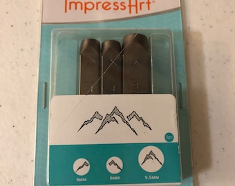 NEW, ImpressArt 3 mountain metal stamps