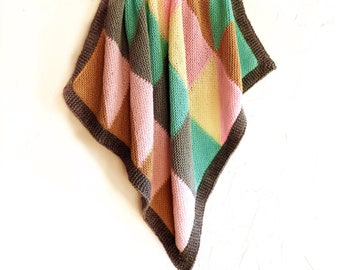 Prism Rainbow Blanket Knitting Pattern