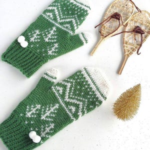 Winter Mountain Mittens Crochet Pattern image 6