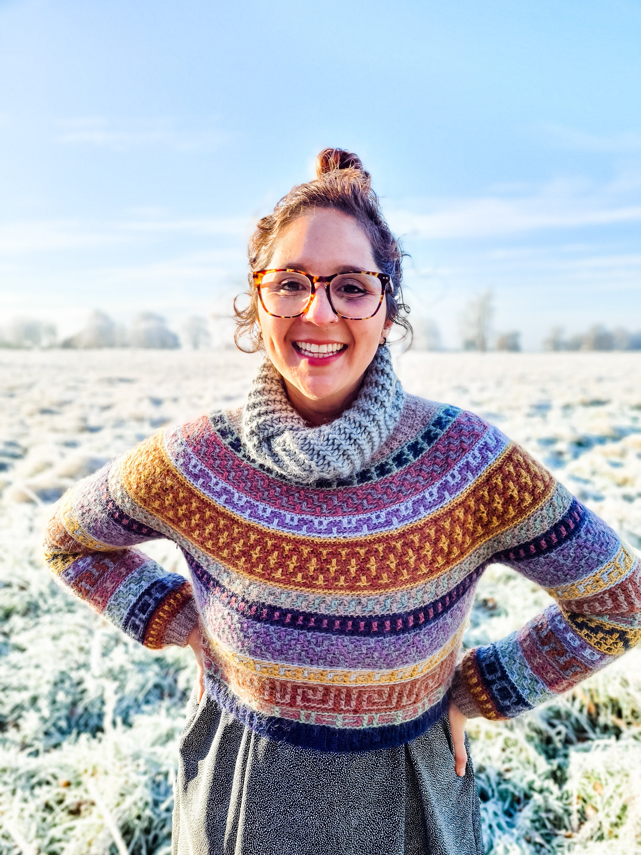 Mosaic Jumper Mommy & Mini Set Crochet PATTERNS >> Mosaic