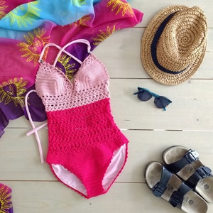 Crochet Pattern Bathing suit boho swimsuit one piece bañador bikini festival onesie bodysuit Poliana Swimsuit PATTERN image 10