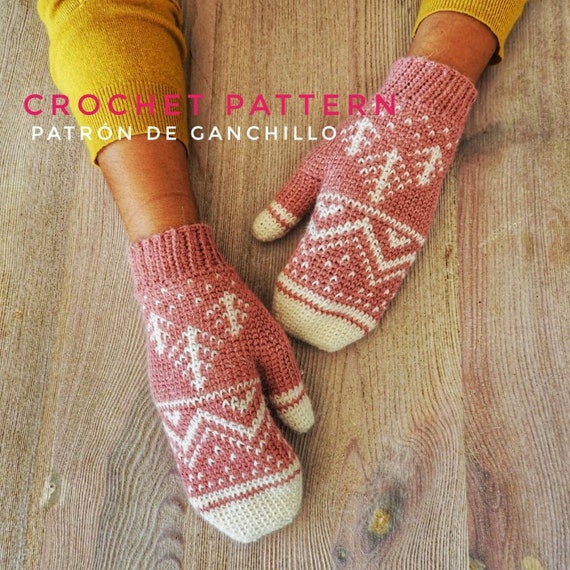 Winter Mountain Mittens Crochet Pattern - Etsy