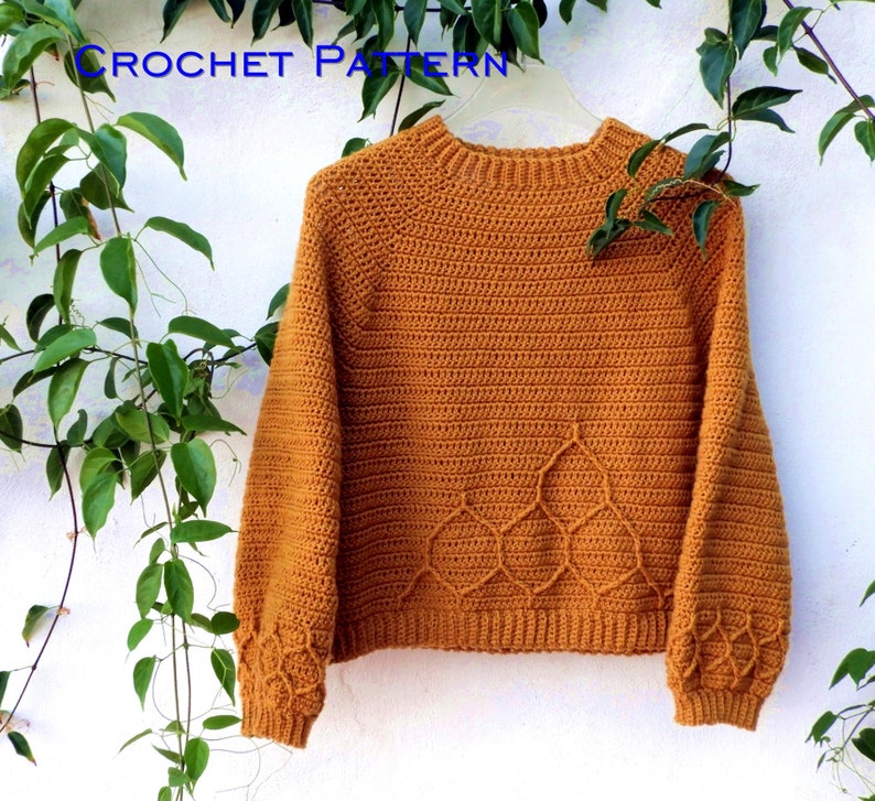 Honeycomb Pullover Crochet Pattern image 1