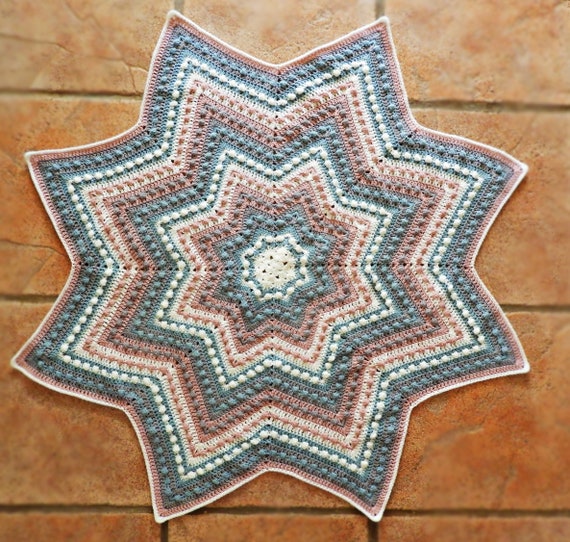 Crochet Pattern Bobbles Textures Easy Star Shape Baby Blanket Beginner Pattern Sarlet Baby Blanket PATTERN Etsy Canada