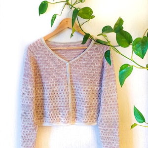 Crochet Pattern &gt;&gt; mosaic crochet colorful cropped hip length cardigan V neck crochet sweater  &gt;&gt; Kitzbuhel Cardigan PATTERN