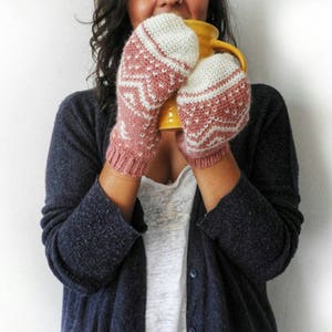 Winter Mountain Mittens Crochet Pattern image 2