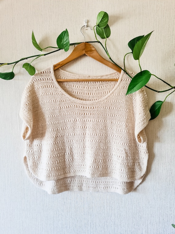 Vesuvius Tee Crochet Pattern >> Lace Summer Crop Top High