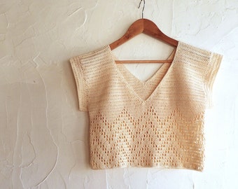 ZigZagZummer Crochet Top PATTERN: Beginner-Friendly Lace Crop (PDF Pattern)