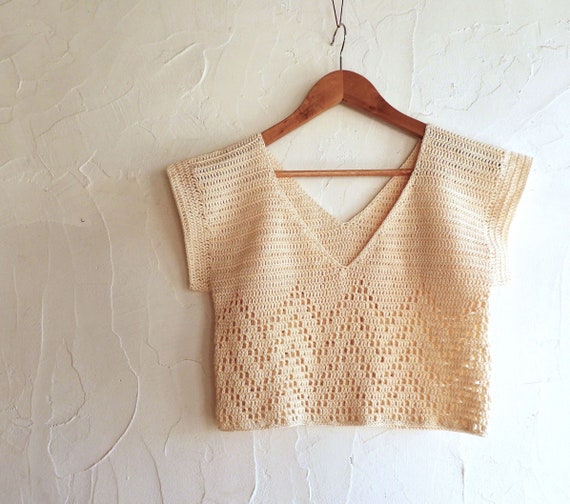 Zig-zag-zummer Top Crochet PATTERN >> Lace Summer Crop Long