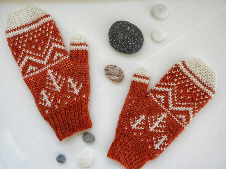 Winter Mountain Mittens Crochet Pattern image 5