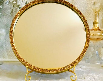 Sofreh aghd gold mirror with stand