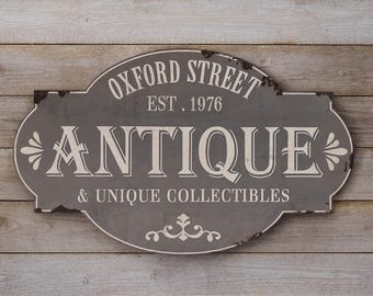 Metal Sign, Rustic Sign, Antique Wall Decor