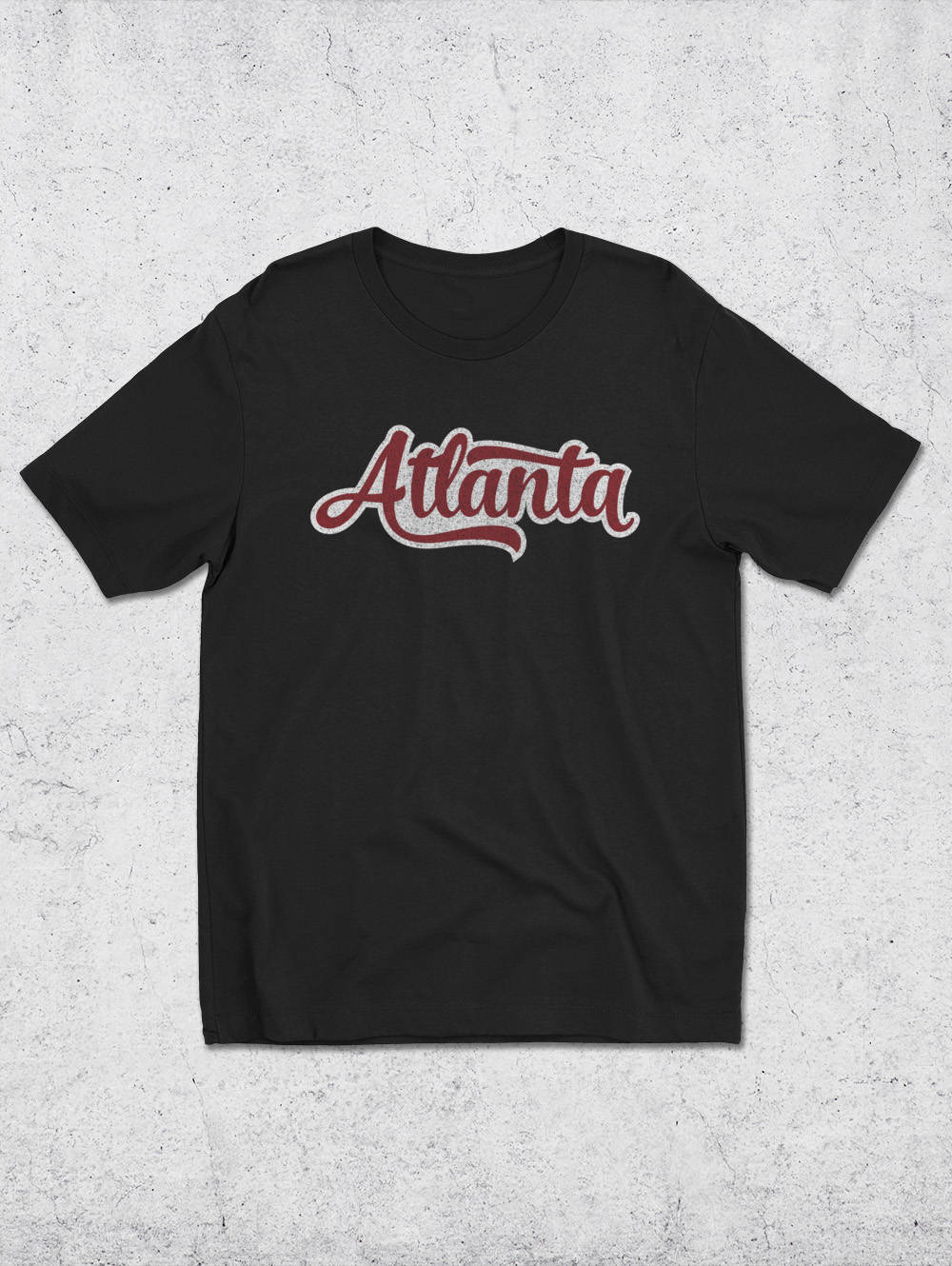Atlanta shirt Graphic Tee Atlanta Vintage Script Tshirt Etsy
