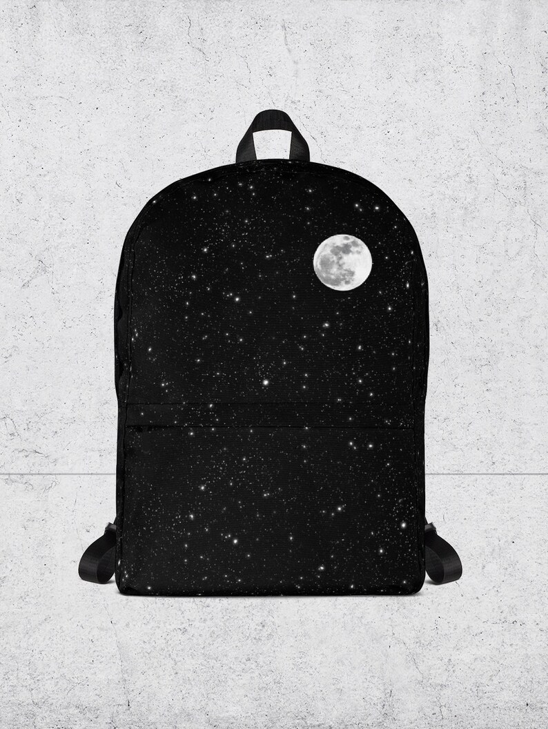 Moon Backpack Space & Stars Backpacks Galaxy Design Laptop Bag Universe
