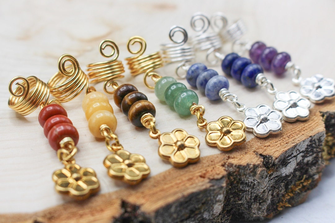 Chakra Flower Hair Charms| Dangle Hair Charm| Hair Jewelry| Hair ...