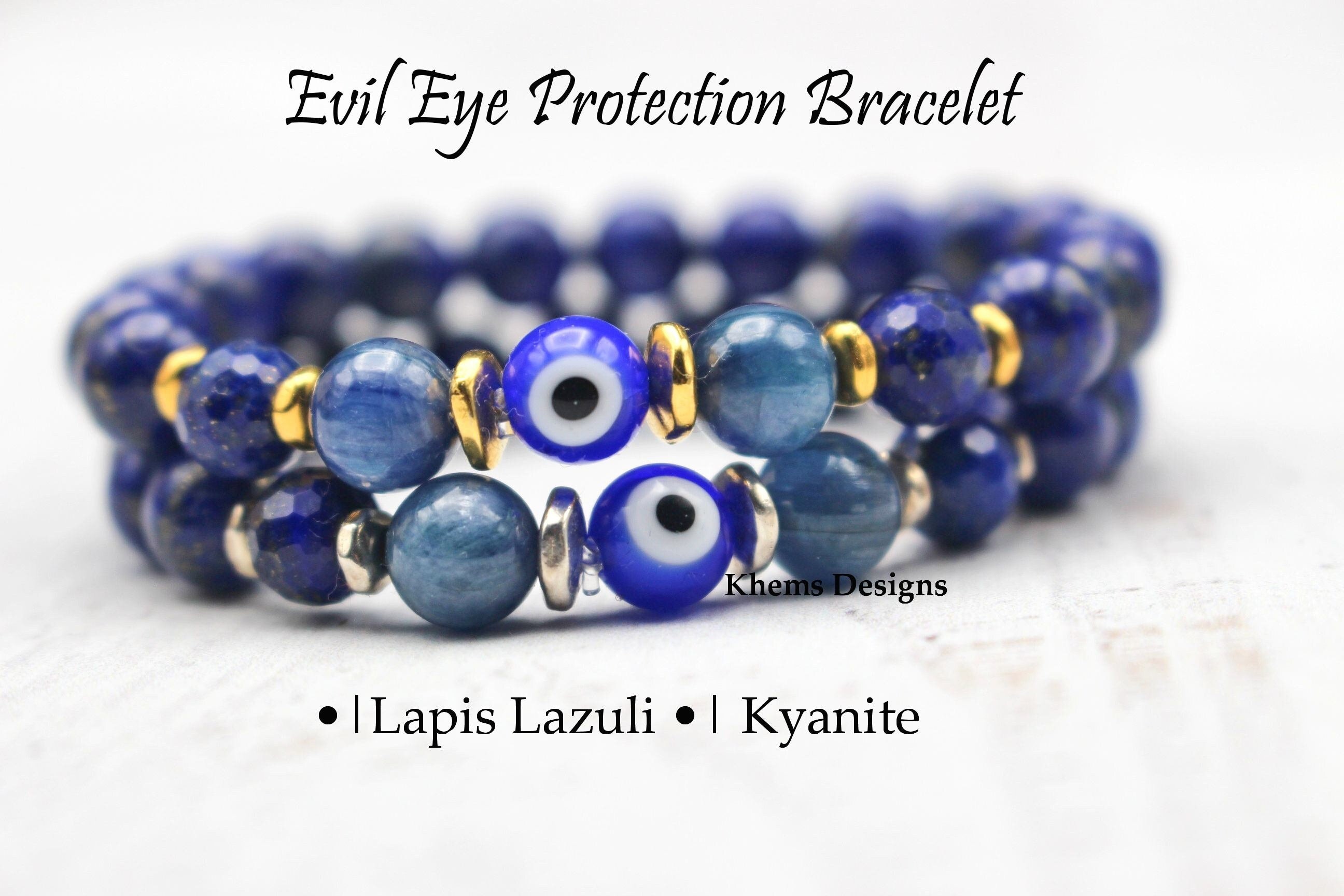 Pulsera SAN BENITO Protección Contra El Mal De Ojo, Montada En Acero