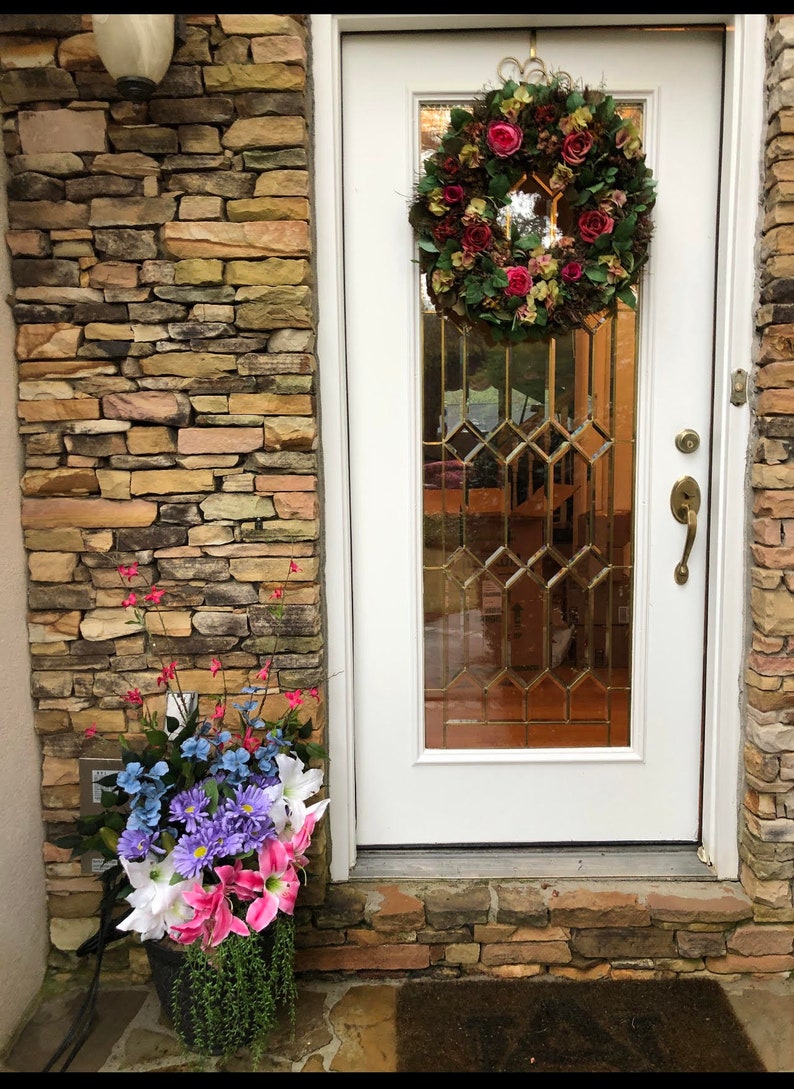 Front Porch Artificial Flower Arrangement Etsy