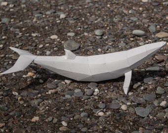 Papercraft Whale Sale. Printable pdf template Sale