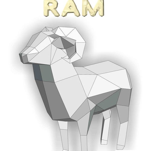 Goat Papercraft Papercraft Goat 3d Template DIY Lowpoly Paper Farm Pet - Etsy