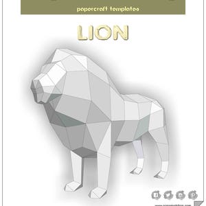 Papercraft Lion template image 4