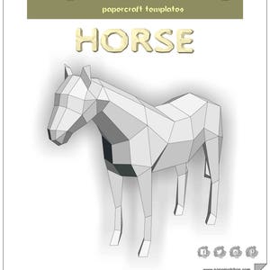 Paper craft Horse template