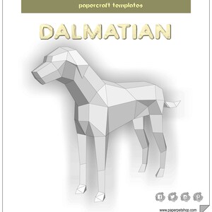 Dalmatian Papercraft template, Instant Download, 2018 year of the dog