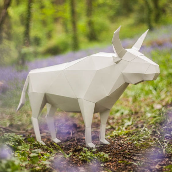 Ox /Bull, Modèle Papercraft, Téléchargement instantané