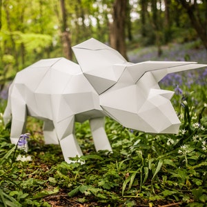 3D carta modello di triceratopo