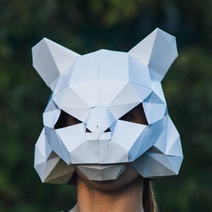 Paper Tiger, Papercraft Template, Halloween Festival Mask, DIY Instant Download