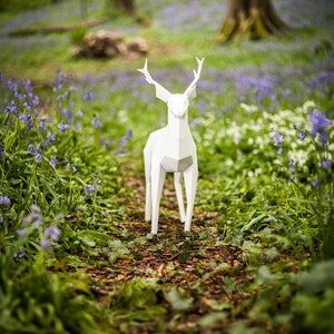 Paper Deer / Stag, Papercraft Template. Paper Forest Pet. Printable pdf 画像 2