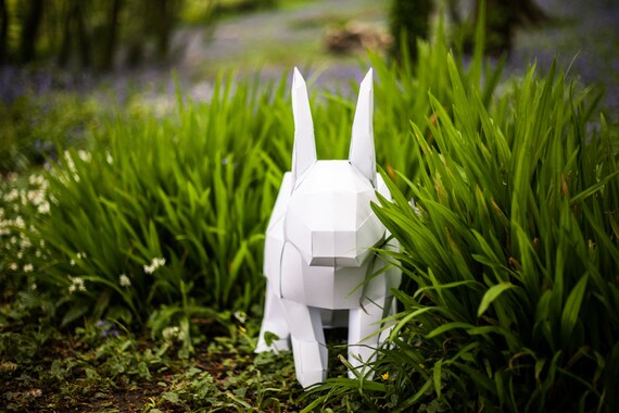 Easter Bunny Rabbit Papercraft Template. Giant Size - Etsy
