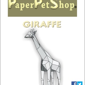 Giraffe , Printable Papercraft Template, Paper Model - Etsy