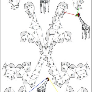 Giraffe , Printable Papercraft Template, Paper Model - Etsy